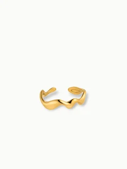 Abstrakt Wave Adjustable Ring