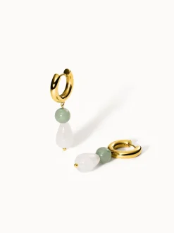 Clear Quartz Drop Creolen