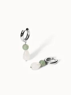 Clear Quartz Drop Creolen