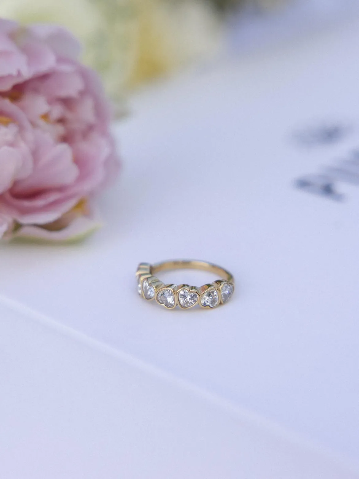 Hearts Of Love White Ring