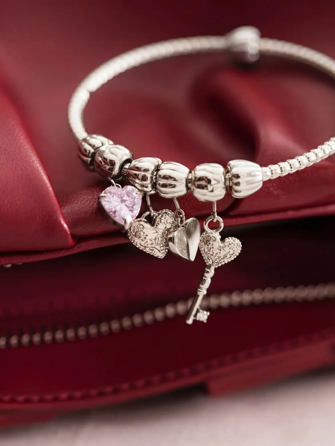LEI Rosa Herz Charm