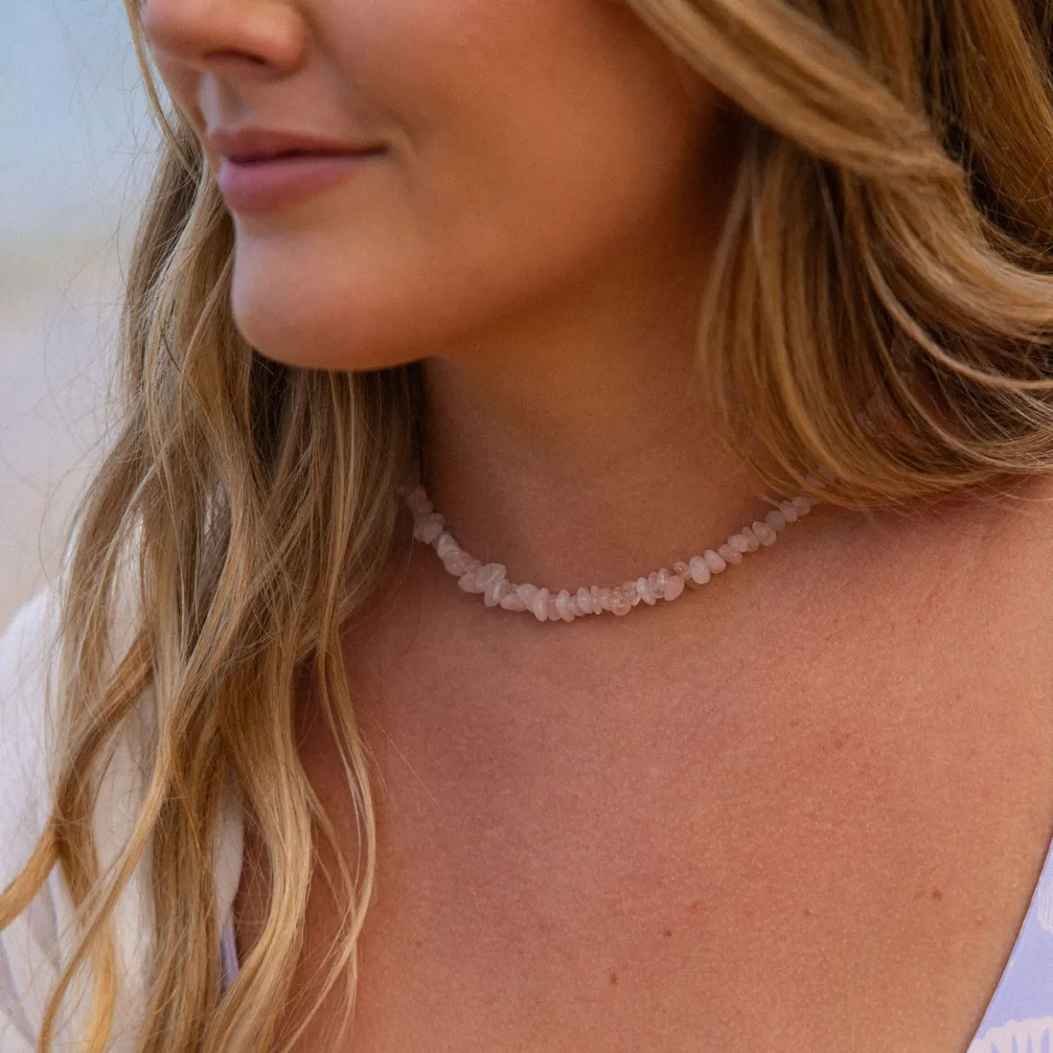 Rosenquarz Kette