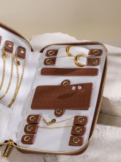 Schmuck Reiseetui braun