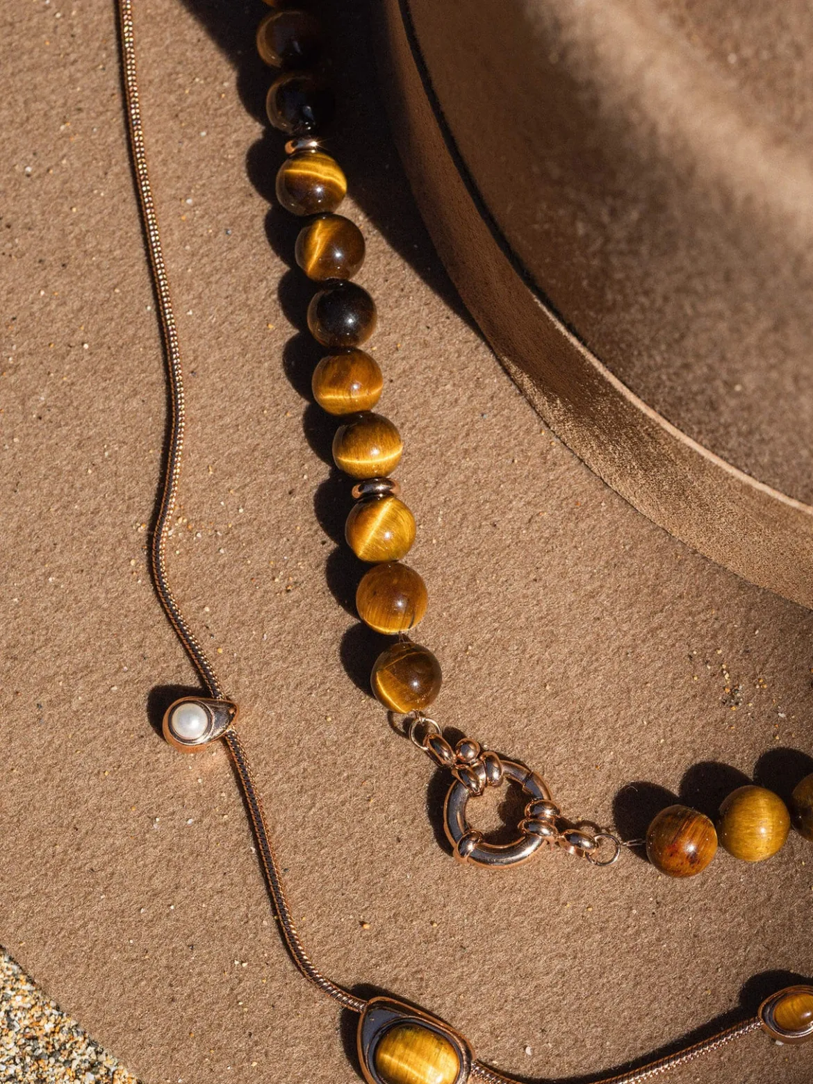 Tiger's Eye Charm Kette