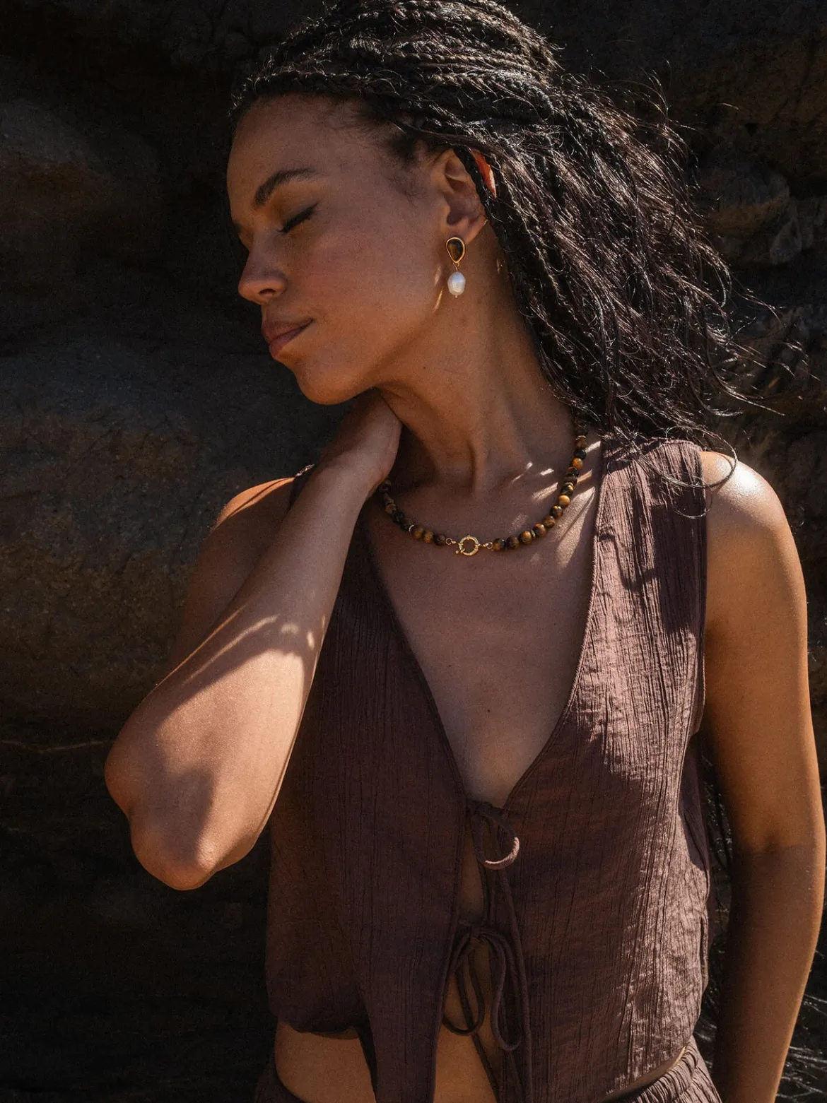Tiger's Eye Charm Kette