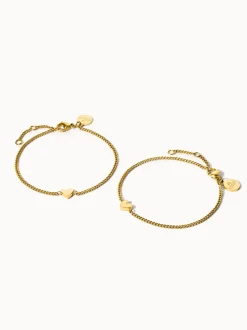 Tiny Heart Armband Set