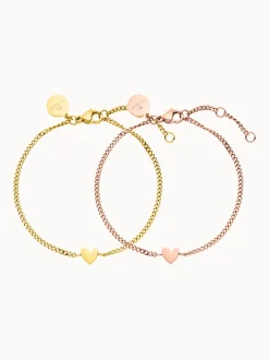 Tiny Heart Armband Set