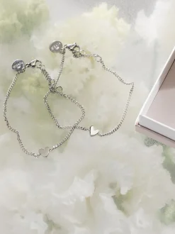 Tiny Heart Armband Set
