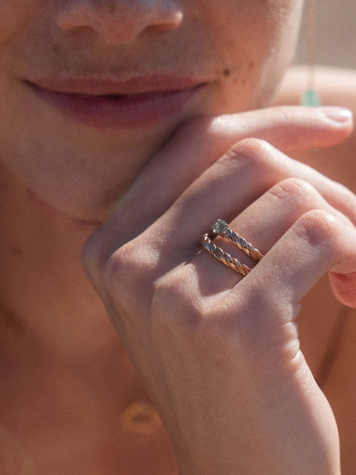 Volcano Ring Set Weiß