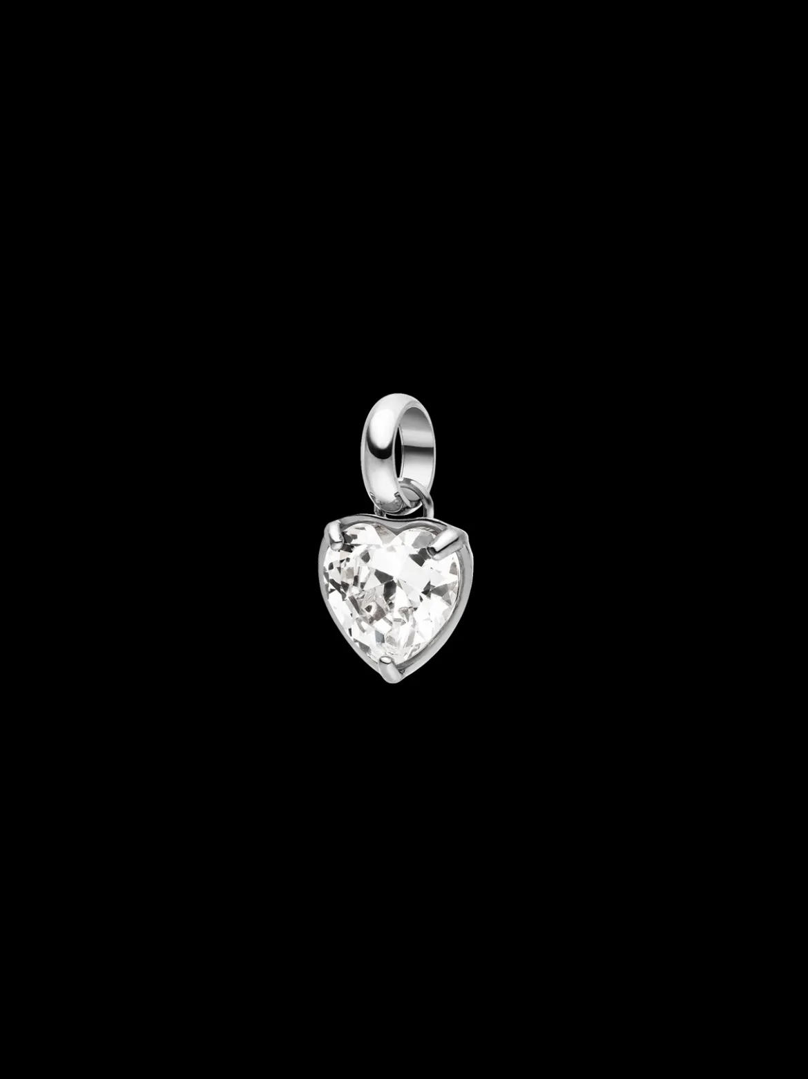White Heart Charm